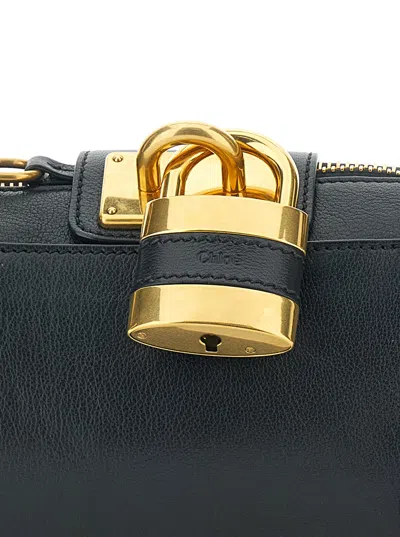 Chloé Black Leather Small Paddington Shoulder Bag