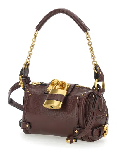 Chloé Crafty Brown Small Paddington Chain Bag In Brown