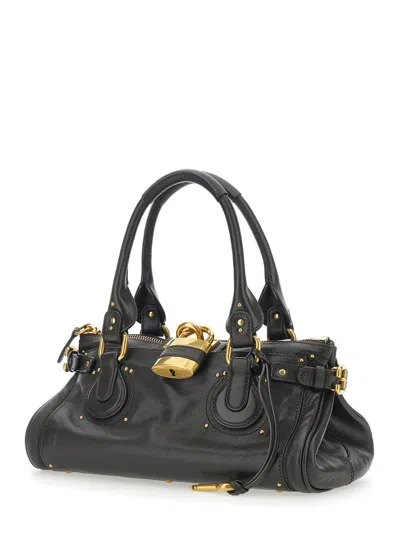 Chloé Brown Leather Handbag In Black