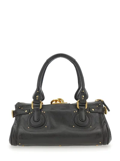 Chloé Brown Leather Handbag In Black