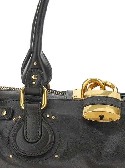 Chloé Brown Leather Handbag In Black