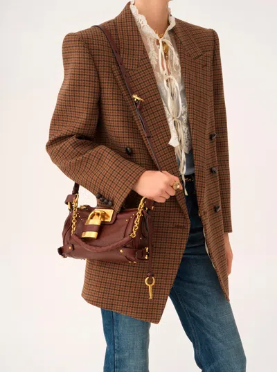 Chloé Crafty Brown Small Paddington Chain Bag In Brown