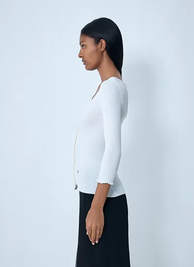 Chloé Women Cotton Cardigan In White