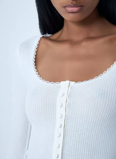 Chloé Women Cotton Cardigan In White
