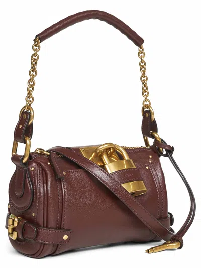Chloé Crafty Brown Small Paddington Chain Bag In Brown
