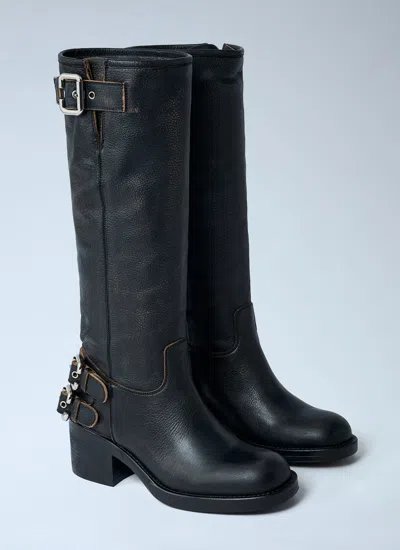 Chloé Women Dakota Leather Boots In Animal Print