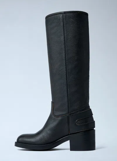 Chloé Women Dakota Leather Boots In Animal Print
