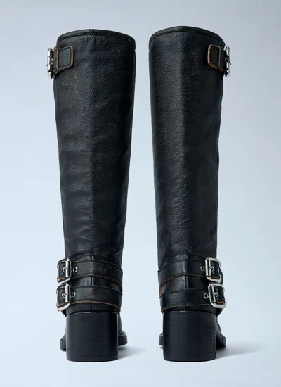 Chloé Women Dakota Leather Boots In Animal Print