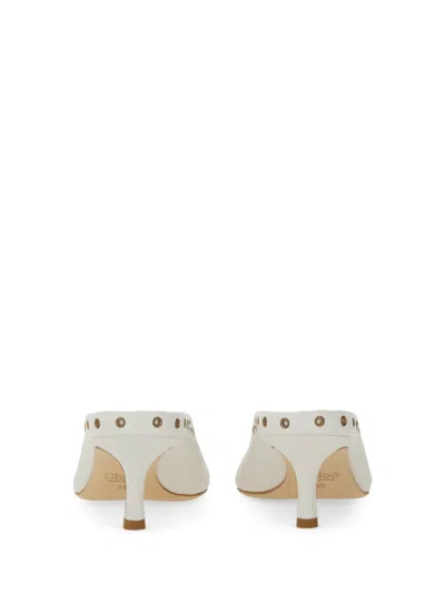 Chloé Chloe Ghilies Tie-up Leather Sandals In White