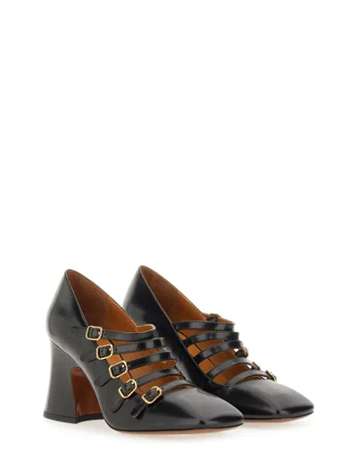 Chloé Chloe Women Black Leather Janis Pumps In Multi