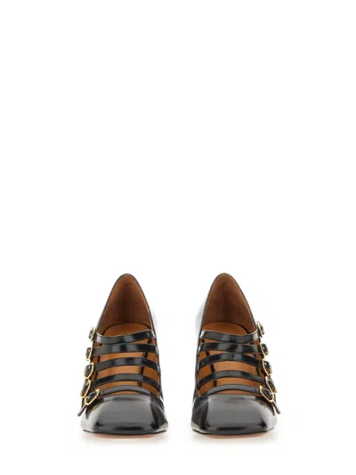 Chloé Chloe Women Black Leather Janis Pumps In Multi