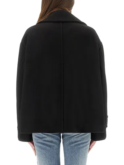 Chloé Double-breasted Jacket With Peaked Lapels In Black