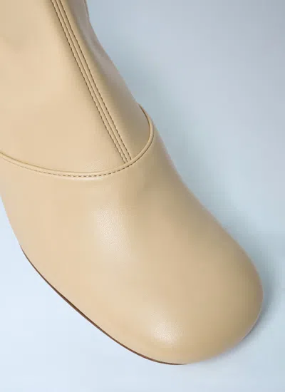 Chloé Chloe Women Cream Synthetic Leather Janis Boots In Multi
