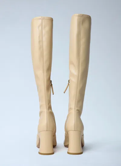 Chloé Chloe Women Cream Synthetic Leather Janis Boots In Multi