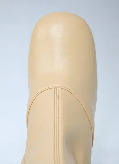 Chloé Chloe Women Cream Synthetic Leather Janis Boots In Multi