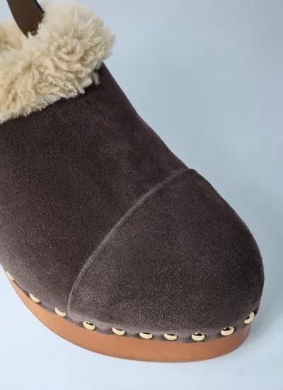 Chloé Women Jeannette Clog Wedge In Animal Print
