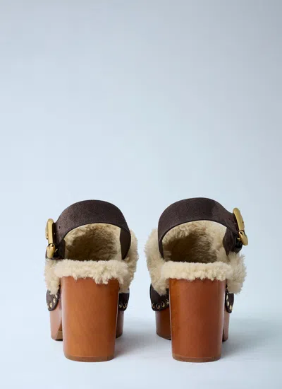 Chloé Women Jeannette Clog Wedge In Animal Print