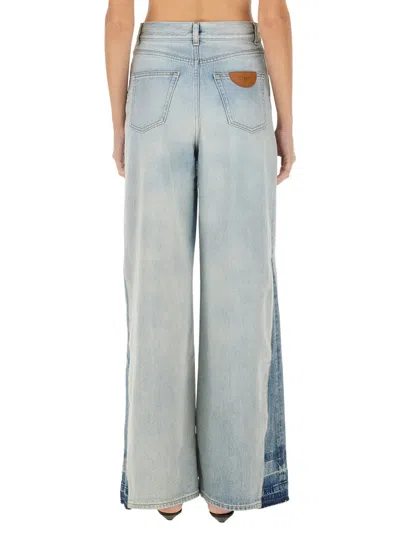 Chloé Relaxed Wide Leg Jeans In Blue