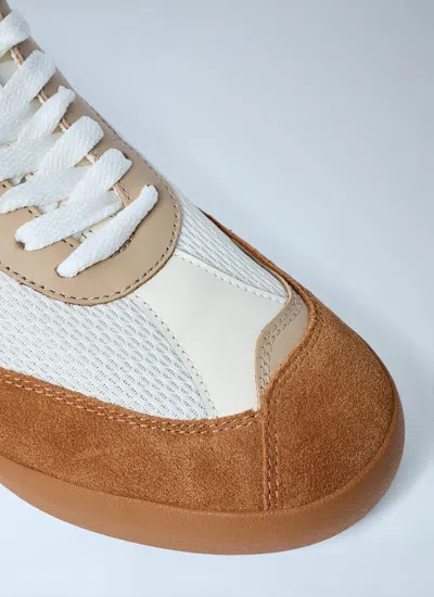 Chloé Kick Brown And White Sneakers In Mesh And Leather In Multi