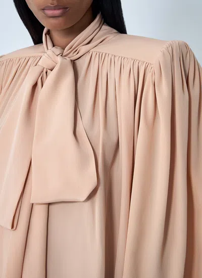 Chloé Women Oversized Gathered Blouse In Pink
