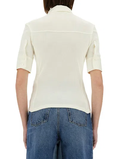 Chloé Utility-style Polo Shirt In Beige