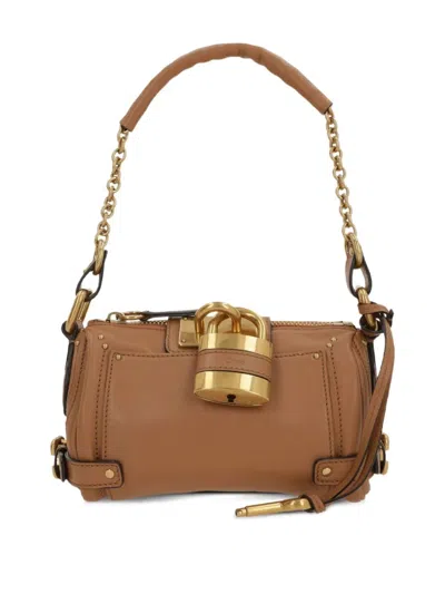 Chloé Chloe Women Biscuit Leather Small Paddington Shoulder Bag In Brown