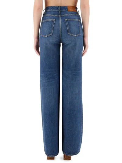Chloé Women Wide Leg Jeans In Blue