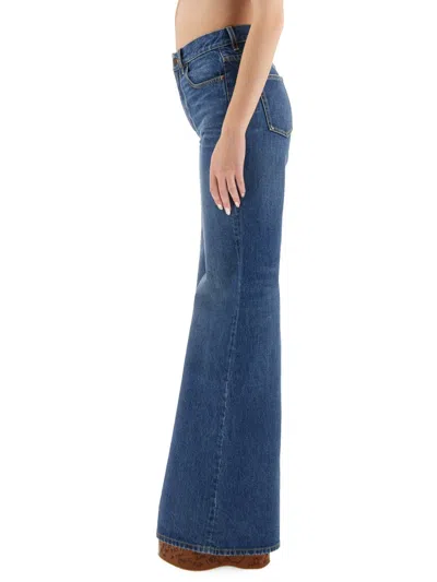 Chloé Women Wide Leg Jeans In Blue