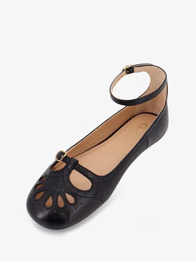 Chloé Black Misty Ballerinas In Black