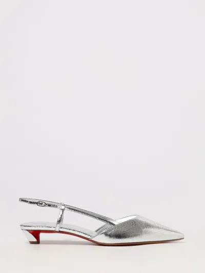 Christian Louboutin Miss Z Slingina 25 Leather Slingback Pump In Silver