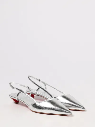 Christian Louboutin Miss Z Slingina 25 Leather Slingback Pump In Silver