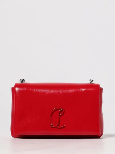 Christian Louboutin Loubi54 Leather Shoulder Bag In Red