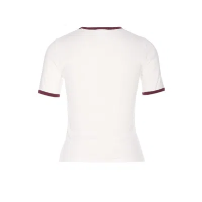 Courrèges Short-sleeved T-shirt With Contrasting Trim In White