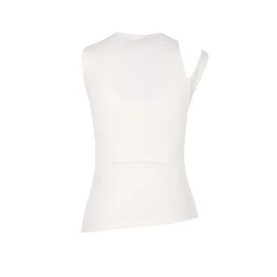 Courrèges Transverse 90s Tank Top In White