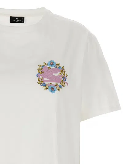 Etro Logo Embroidery T-shirt In White