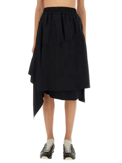 Y-3 Asymmetrical Skirt In Black
