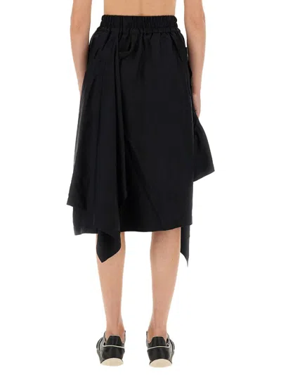 Y-3 Asymmetrical Skirt In Black