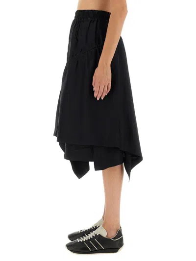 Y-3 Asymmetrical Skirt In Black