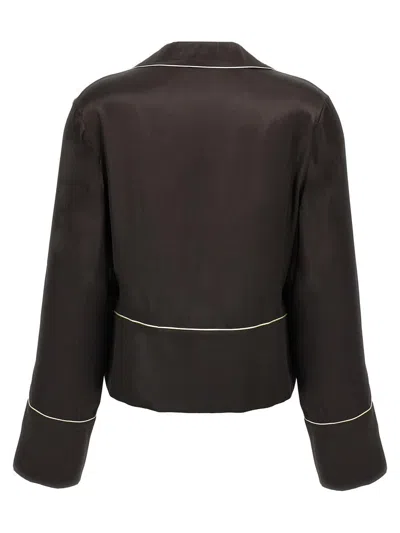 Off-white Off White Pajama Shirt In Brown