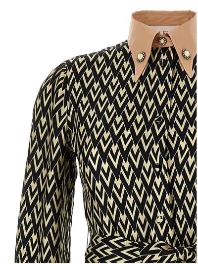 Valentino Este\n\nmidi Twill Dress With All The In Black