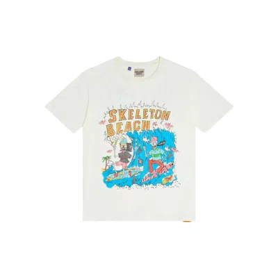 Gallery Dept. Surfing Skeleton Graphic T-shirt In White