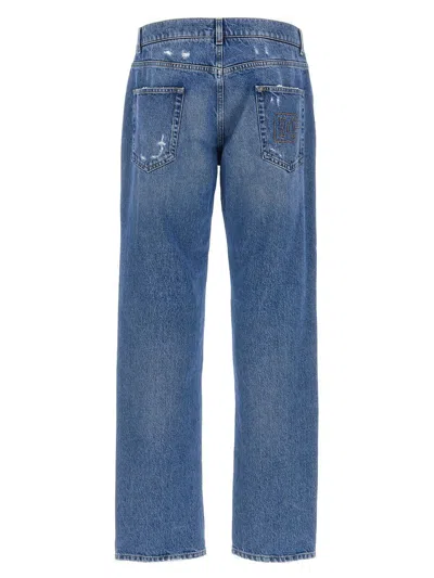 Dolce & Gabbana Distressed Finish Five-pocket Denim Jeans In Blue