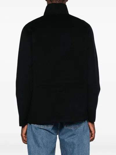 Aspesi Pocketed Zipped Single-breasted Coat In Black