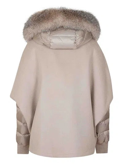 Moorer Pegaso Hooded Jacket In Brown