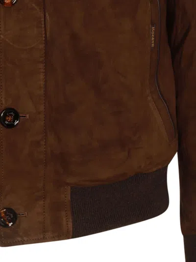 Moorer Jacket Cleros-p1 In Brown