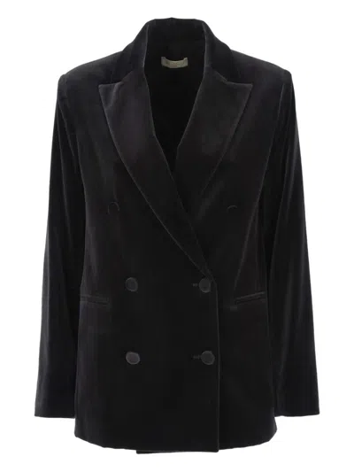 Antonelli Double-breasted Suit Jacket In Black