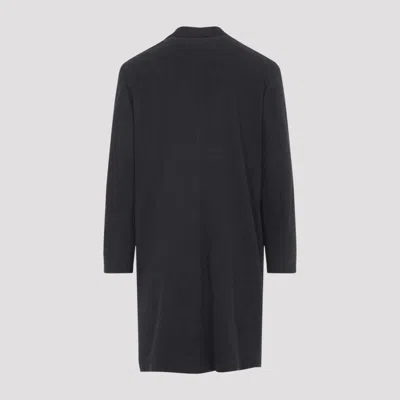 Canali Tailored Wool Coat With Classic Notch Lapel In Gray