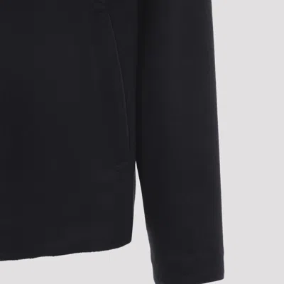 Canali Navy Blue Coach Cashmere Jacket In Black