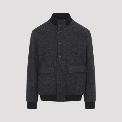 Canali Bomber Jackets Grey In Gray