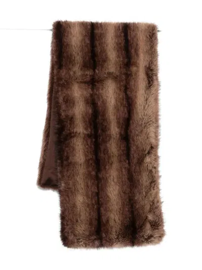 Drhope Dr. Hope Faux Mink Stole Accessories In Brown